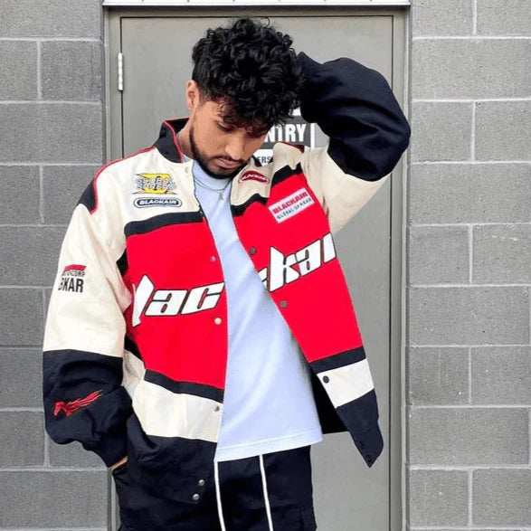 BLACKAIR™ Street Racing Jacket – Red-Cream-Black Edition