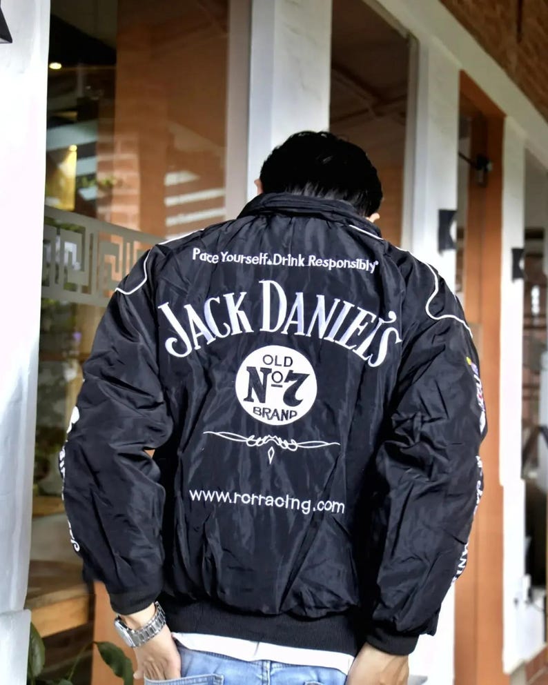 Jack Daniel's Old No. 7 Official Branded Racing Jacket - Black