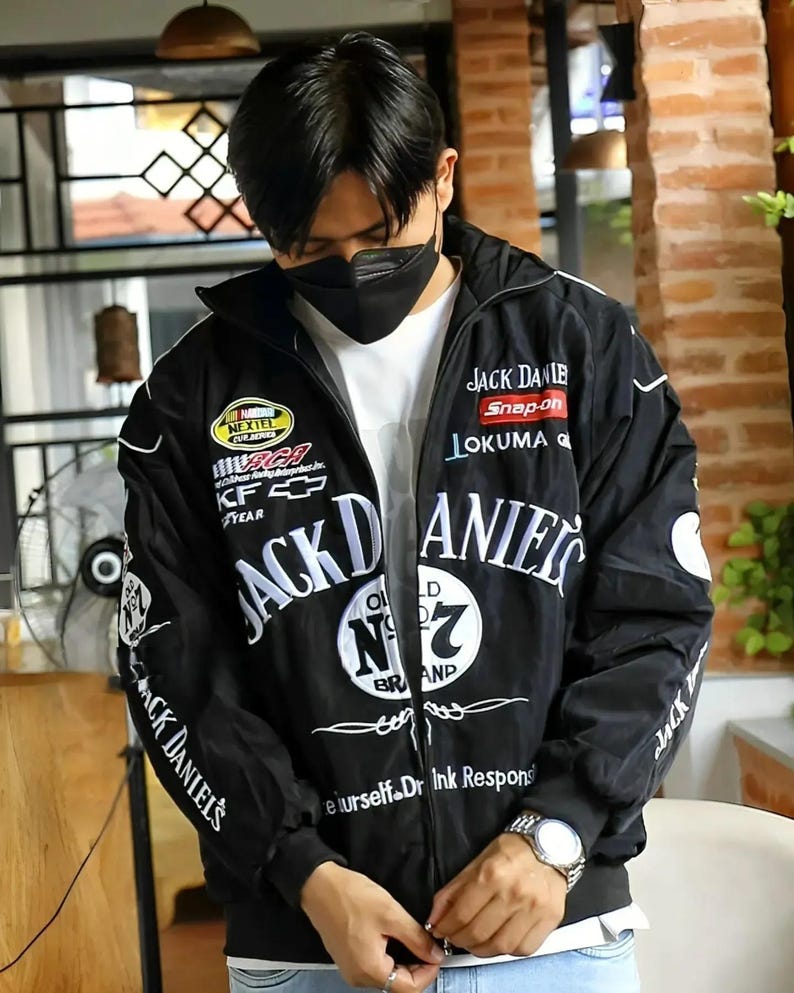 Jack Daniel's Old No. 7 Official Branded Racing Jacket - Black