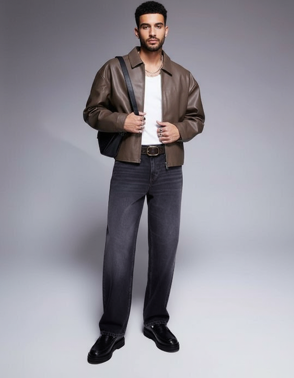 Leather Jacket - Stylish Men's Outerwear | Myra Casual